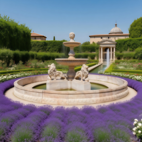 Hand-Carved Stone Lion Fountain Multi-Tier Outdoor