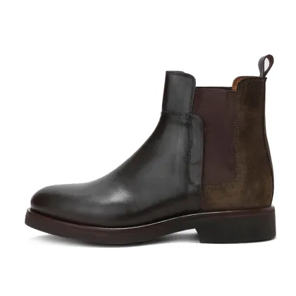 Trendy Men's Full Grain Leather Boots