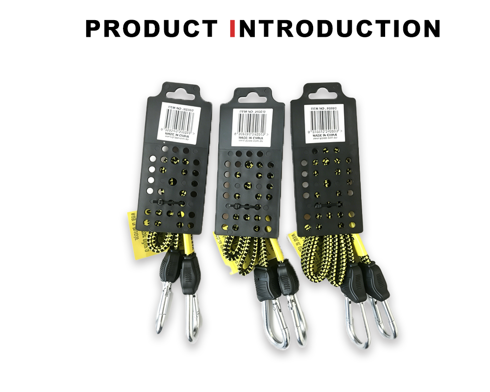 Flat Bungee Cords with Carabiners x
