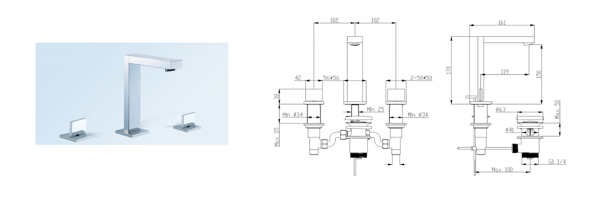 chrome basin mixer