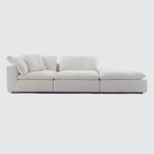 Lyxig modern vit sektions soffa