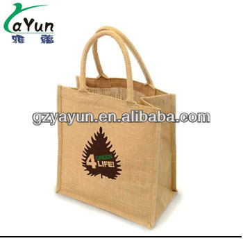 2016hot sale jute shopping bag,jute tote bag,burlap jute tote bag