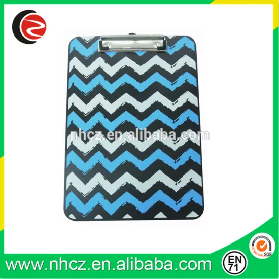 Customized Color Wave Printing A4 Plastic Clipboard