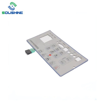 multimedia center control membrane switch with holes