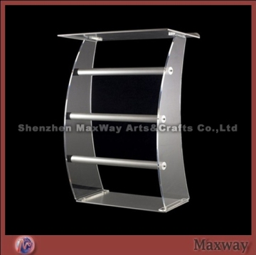 Clear square stable lucite/acrylic lectern with steel beams