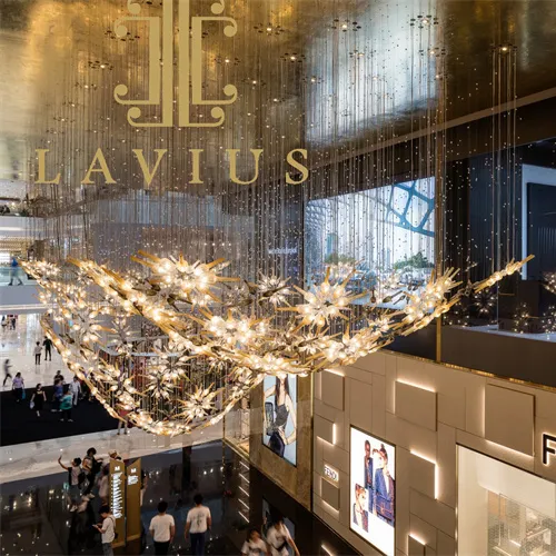Popular custom shopping mall chandelier