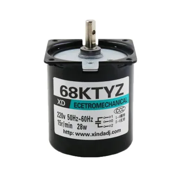 220V 28W 68KTYZ AC Synchronous Miniature Permanent Magnet Motor: Speed Range 2.5rpm to 110rpm