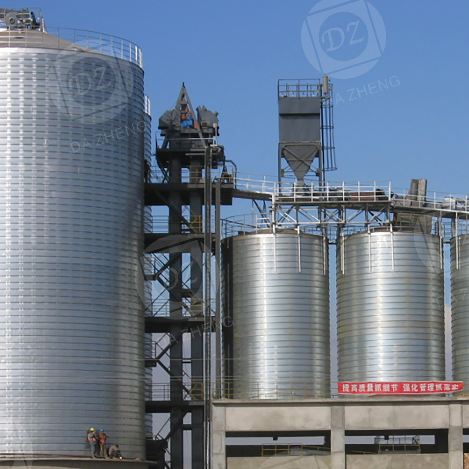 New energy special galvanized steel silo