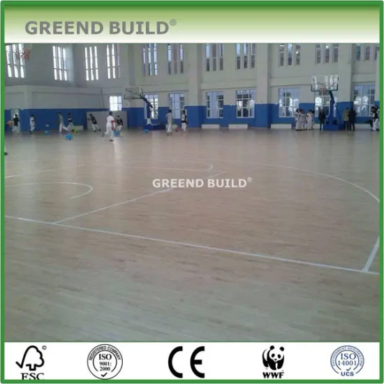 Oak wooden flooring for shcool sports hall