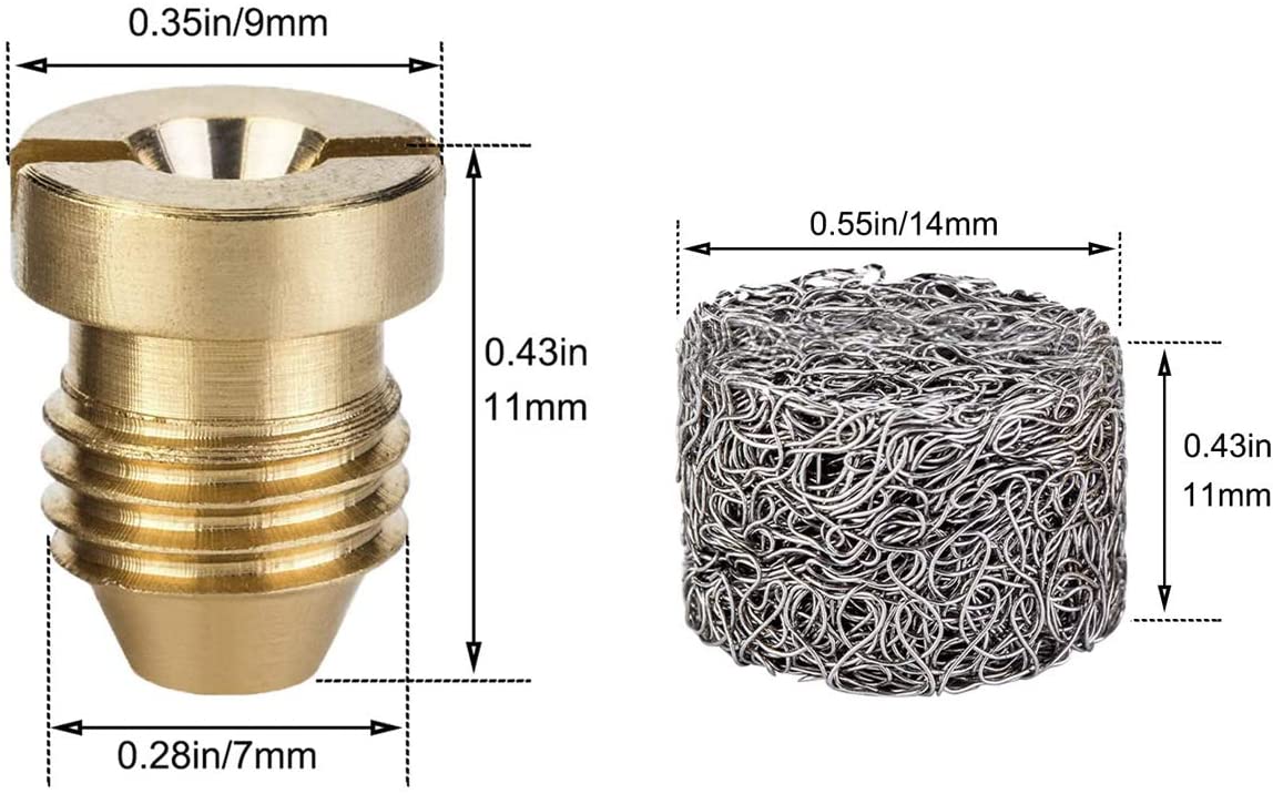 Bulle à orifice de canon en mousse et lavette de pression de remplacement en acier inoxydable Snow Mousse de rechange élevé Buzzle