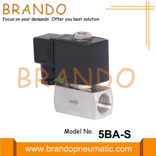 Válvula solenoide de acero inoxidable normalmente abierta 3/8 &#39;&#39; 220V