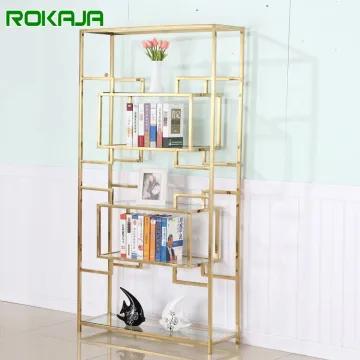 Modern Stainless Steel Bookshelf Storage Rack