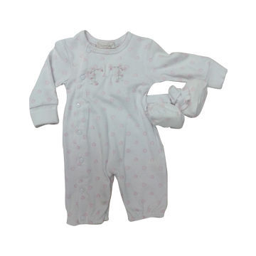 Long-sleeved Baby Rompers with Booties, Available in Various Sizes