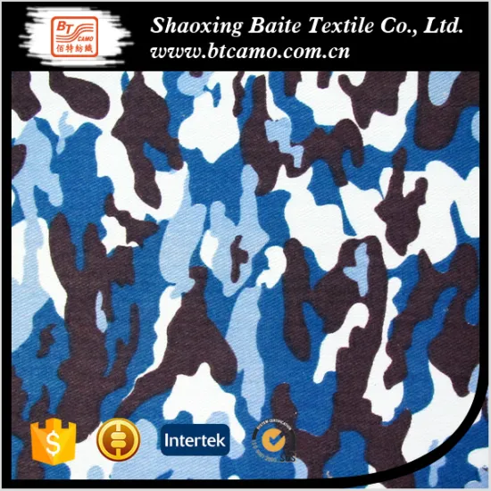 Wholesale british us T/C military navy ocean blue army camouflage fabric