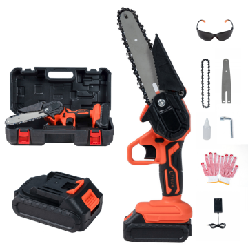 Professional Industrial Mini Cordless Chain Saw: 185mm Blade Diameter - Ideal for Efficient One-Hand Woodworking, Pruning, and Garden Wood Cutting Tasks
