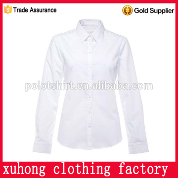 long sleeve blue lady shirt office uniform design