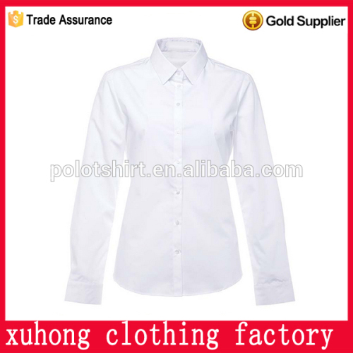 long sleeve blue lady shirt office uniform design