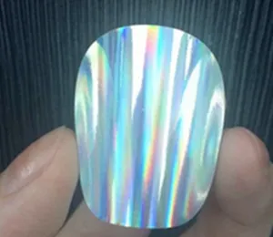 Round Plain Custom Hologram Adhesive Sticker,Silver Laser Security Sticker