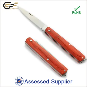 Hot Light Weight Folding Blade Pocket Knife With Wood Handle