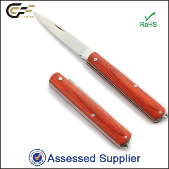 Hot Light Weight Folding Blade Pocket Knife With Wood Handle