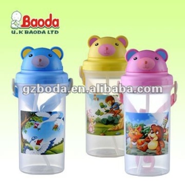clear plastic drinking water bottle
