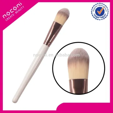 Noconi Wholesale Custom Nylon Hair Wooden Handle Foundation Single Makeup Brush