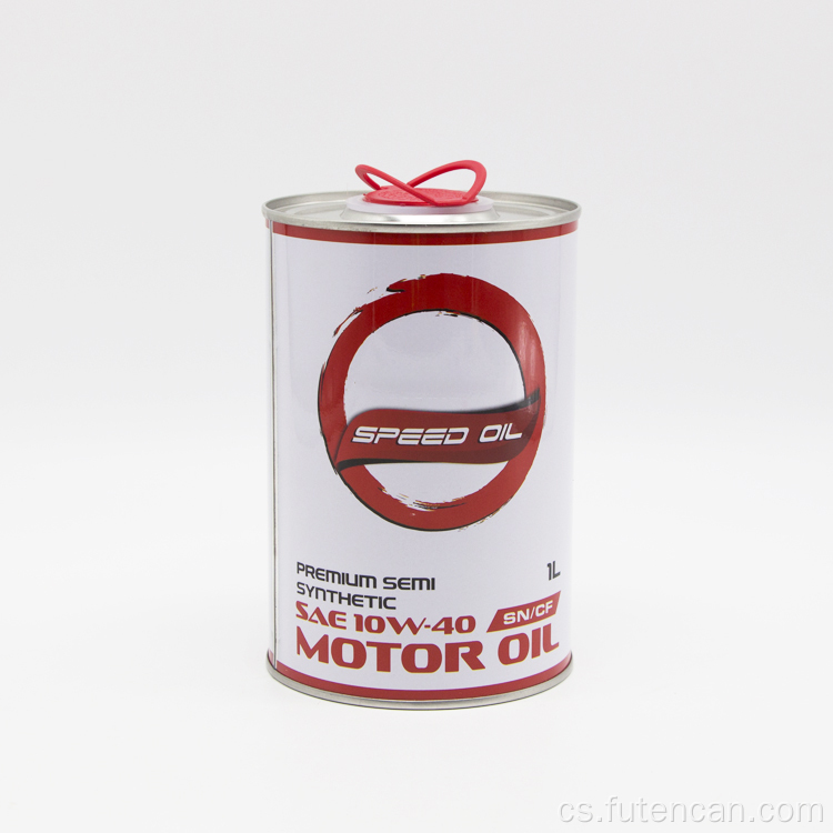 1L kruhová plechovka na motorový olej