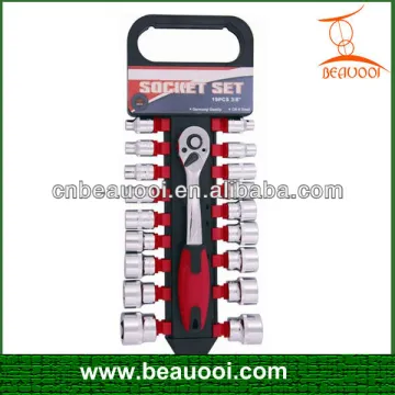 19pcs 3/8"" DR socket wrench set socket and bits set