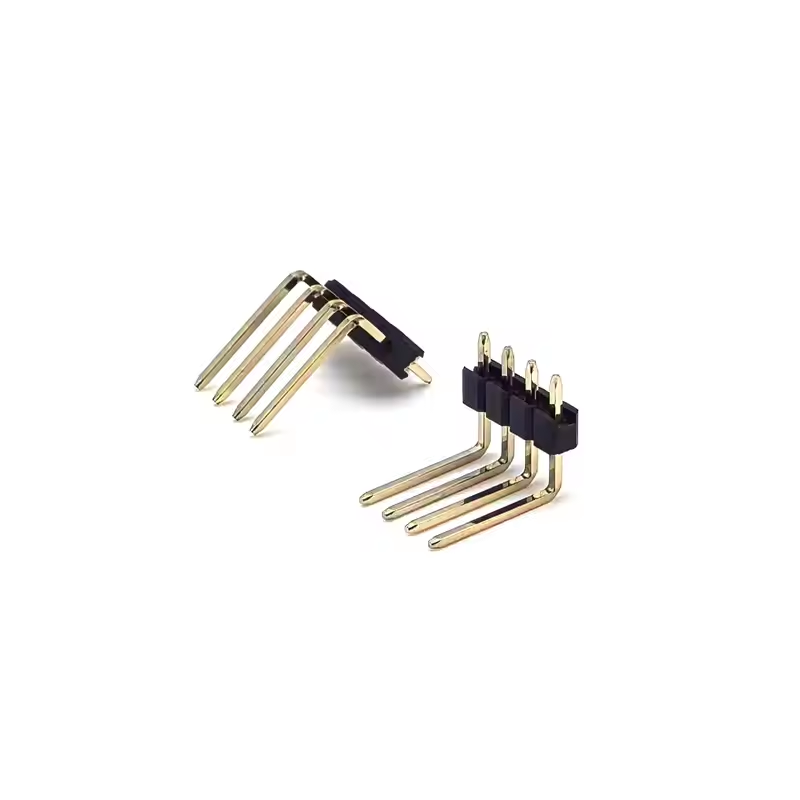 2.54mm Pitch Pin Header Single Row Right Angle SQ0.64mm H2.5mm 14P (1)