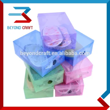 stackable clear crystal shoe box with lids home storage box