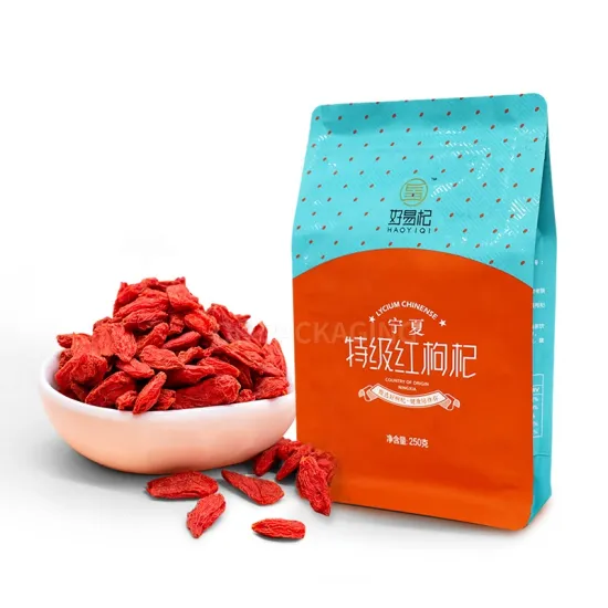 Custom Recyclable Plastic Food Packaging Bag - Aluminum Foil Leak-Proof Stand-Up Flat Bottom Bag with Zipper