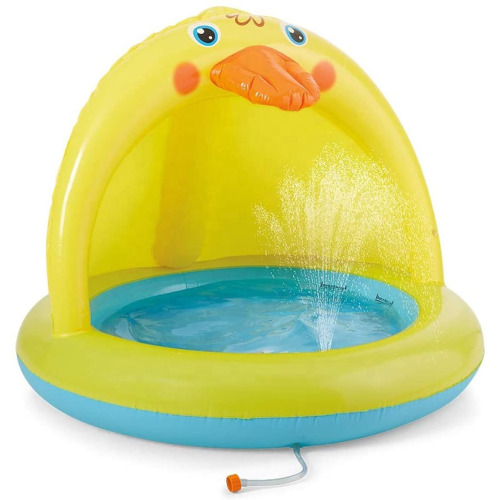 Intex Shaded Baby Pool Infant Pool Yellow Duck Baby Pool Sprinkler kid pool Factory