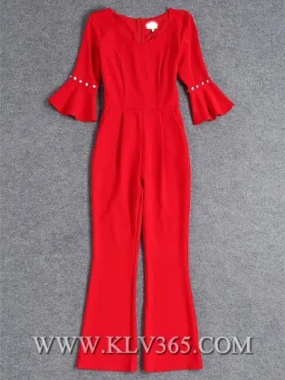 Women′s Fashion Clothes Summer Cocktail Jumpsuit Long Pants