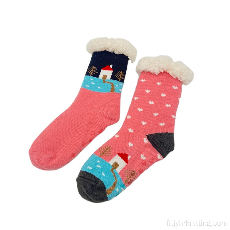 chaussettes de pantoufles de Noël épaisses et confortables