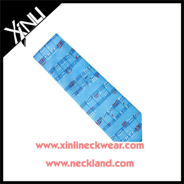 100% Handmade Perfect Knot Silk Print Musical Tie