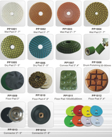 Flexible Diamond Wet Polishing Pads/Wet Resin Bond Standard Flexible diamond polishing pads