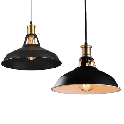 Retro Industrial Black Metal Cage Pendant Lamp - Nordic Vintage Kitchen Lighting