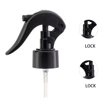 28/410 de mini pulverizador liso preto do gatilho com fechamento da tecla