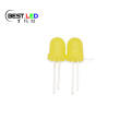 โคมไฟ LED สีเหลืองกระจาย 8 มม. 590nm