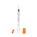 Sterile Disposable Medical Insulin Syringe with Orange Cap
