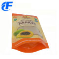 Resealable plastic stand up pouch snack packing bag