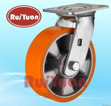 Heavy duty caster wheel Swivel top plate with Aluminium core polyurethane wheel
