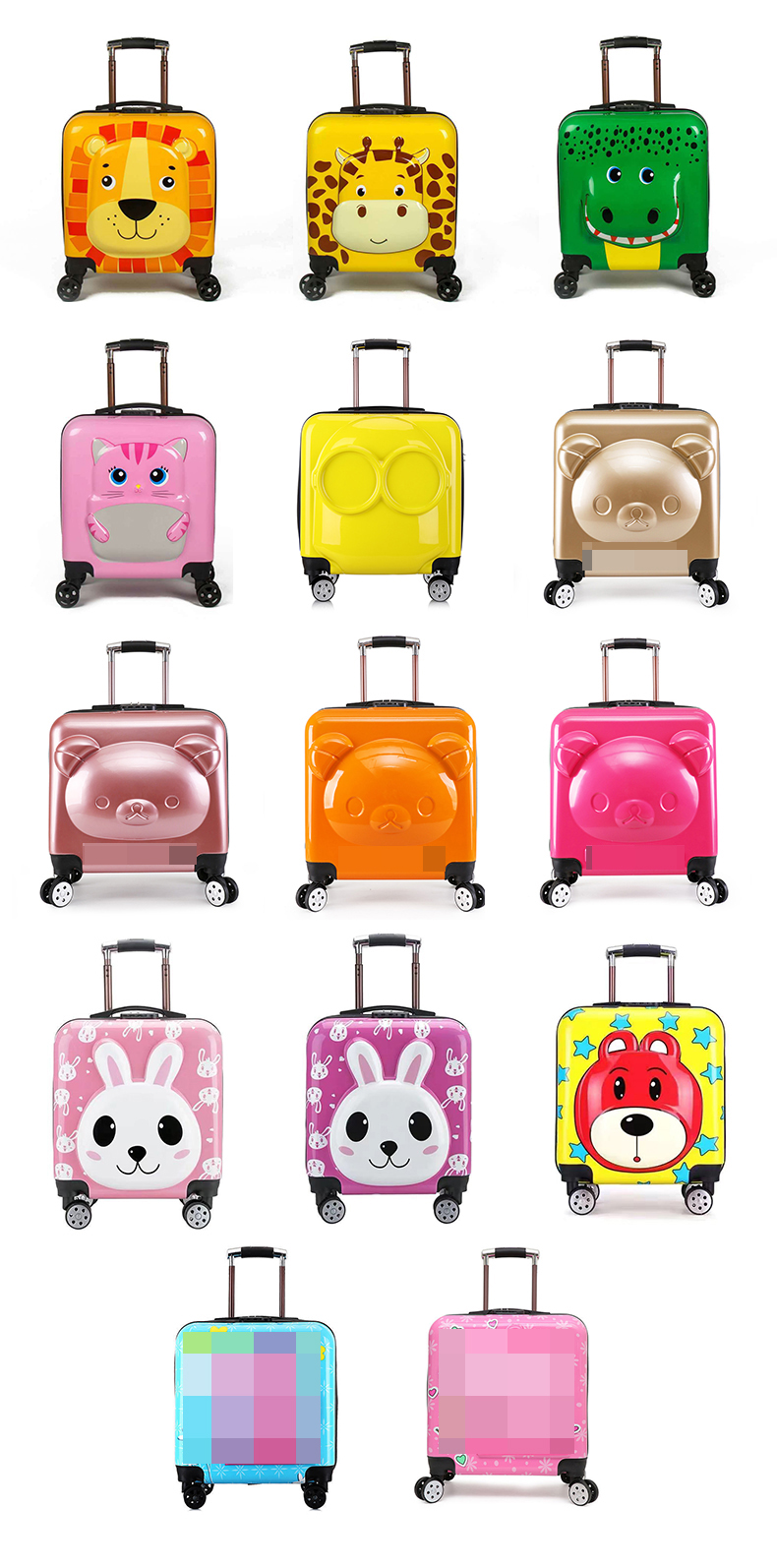 3d Effect Kids Suitcases