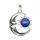 Natural Stone Silver Alloy Moon Gemstone Sun Pendant Crystal Moon Pendant for Diy Jewelry Making Approx 7x23x27mm