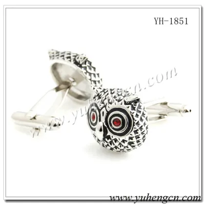 YH-1851 Novelty Owl Animal Cufflinks