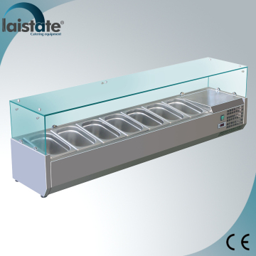 7*GN1/4 Pizza Glass Display Counter