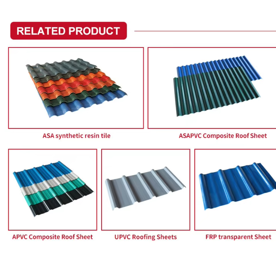 ASA PVC Synthetic resin tiles 