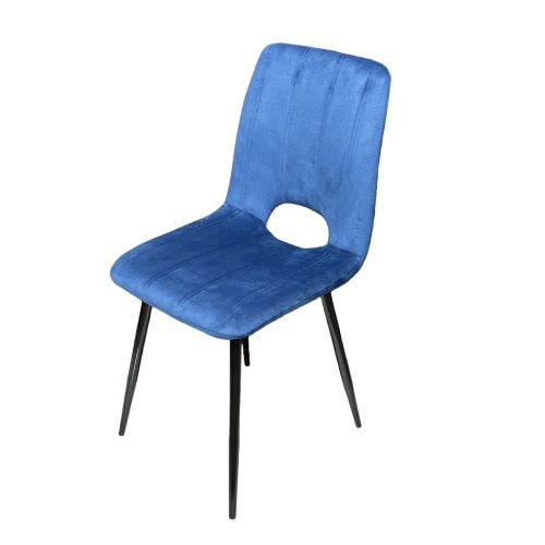 Silla de comedor económica de terciopelo con respaldo circular