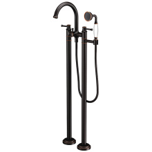floor mount tub filler 2 Hole Freestanding Bathtub Faucet Oil Rubbed Bronze Factory