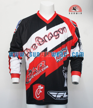 Custom long sleeve pro team bmx jerseys